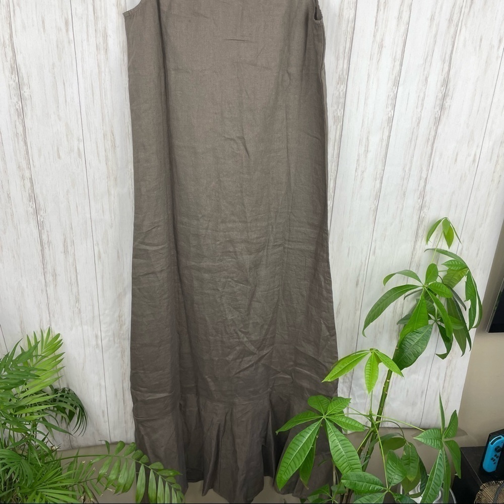 Garnet Hill NWT Linen Button-Front Maxi Dress - Picture 10 of 10